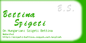 bettina szigeti business card